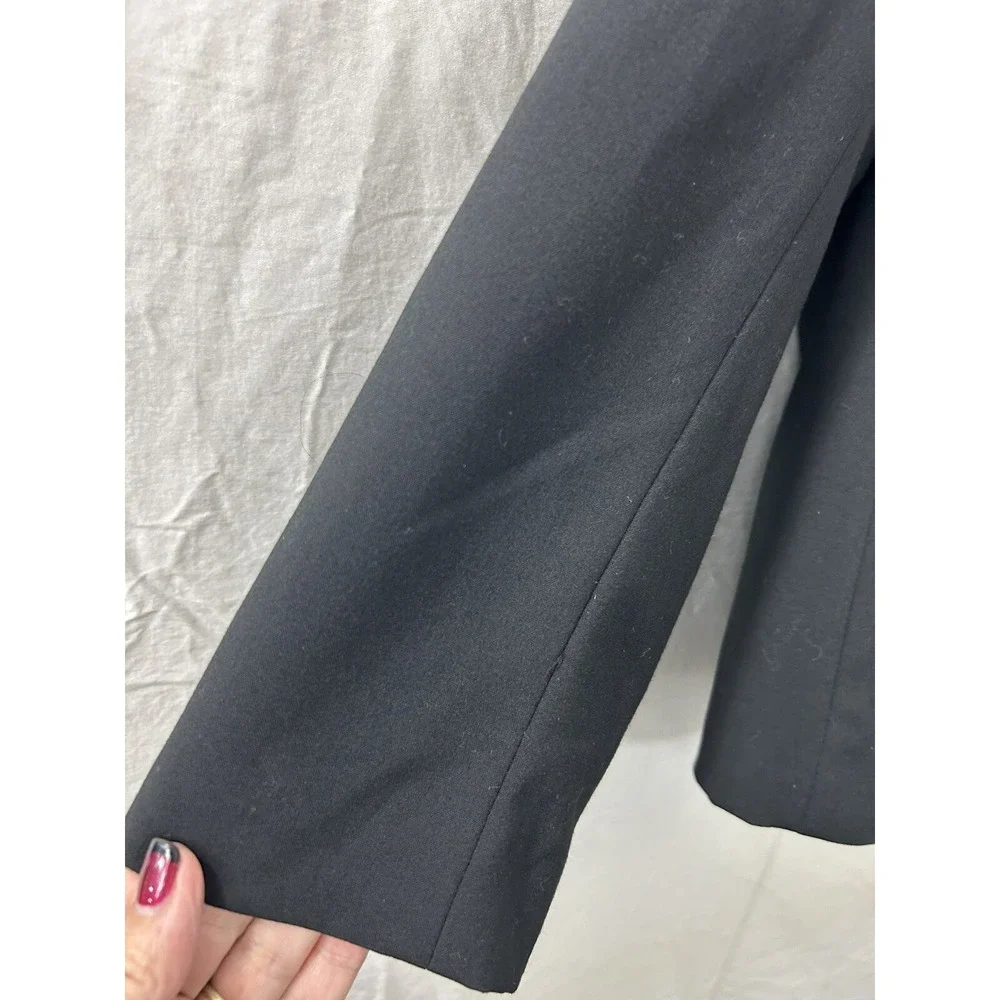 Basque Womans Blazer Jacket Size 18 Black 1 Button Long Sleeve - Picture 2 of 10